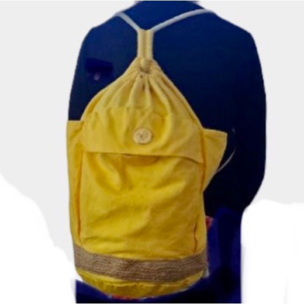 Lancôme Canvas bucket beach bag/backpack.